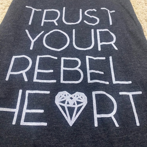 Next Level Apparel Tank Top Women’s Small Black Graphic “Trust Your Rebel Heart” - Picture 2 of 6